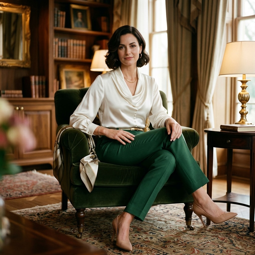 Iris Satin Blouse Campaign Image